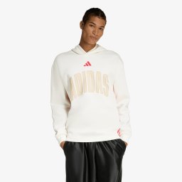 Суитшърт adidas Stadium Graphic Hoodie Off White/ Pure Ruby M