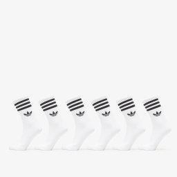 Чорапи adidas Originals 3-Stripes Crew Socks 6 Pairs White S