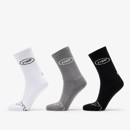 Чорапи Footshop Basic Crew Socks 3-Pack Black/ White/ Grey 36-38