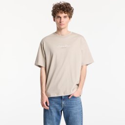 Тениска Calvin Klein Jeans Ss 16S Ck Trvl Lines Graphic Tee Plaza Taupe L