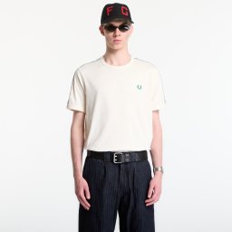 Тениска Fred Perry Contrast Tape Ringer T-Shirt Ecru XXL
