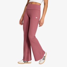 Клинове adidas Essentials Rib Flared Leggings Quiet Crimson M