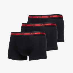 Боксерки Hugo Boss Logo-Waistband Stretch Trunks 3-Pack Black S