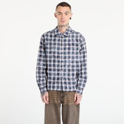 Риза DIME Plaid Flannel Shirt UNISEX Bleached Navy L