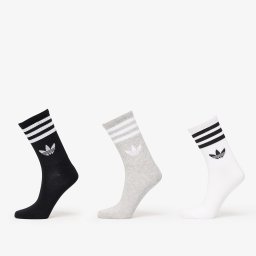Чорапи adidas 3-Stripes Crew Socks 3-Pack White/ Grey/ Black XL