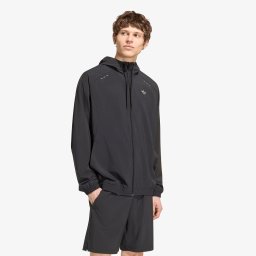 Суитшърт adidas Tech Trefoil Essentials Hooded Full Zip Track Top Black L