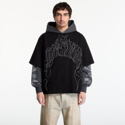 Суитшърт PLEASURES Dragon Layered Hoodie Faded Black M
