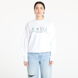 Суитшърт Sporty & Rich NY 94 Crewneck White/ Ruby/ Alpine/ Paris Blue M