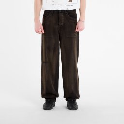 Дънки PLEASURES Oil Baggy Jeans Dark Brown 38