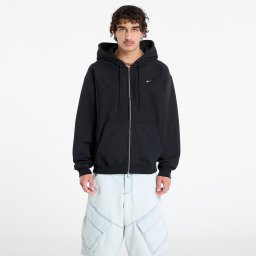 Суитшърт Nike Solo Swoosh Men's Full-Zip Fleece Hoodie Black/ Black/ White XS