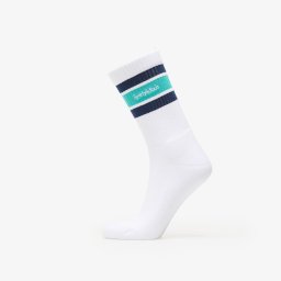 Чорапи Sporty & Rich Serif Logo Socks White/ Spring Green/ Light Navy Universal