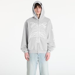 Суитшърт A BATHING APE Skeleton Shark Heavy Washed Cropped Fit Full Zip Hoodie M Gray XL