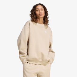 Суитшърт adidas Ess Fl Crw Os Khaki Three XS