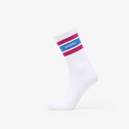 Чорапи Sporty & Rich Serif Logo Socks White/ Berry/ Azure Universal