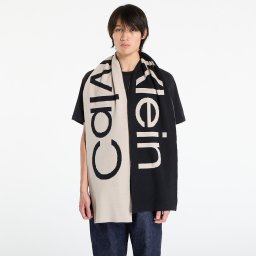 Шал Calvin Klein Bold Logo 2-Tone Wool Scarf Black Universal
