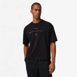 Тениска Jordan Flight Men's Script T-Shirt Black/ Gym Red S