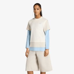 Тениска adidas Loose Layered Long Sleeve T-Shirt Off White M