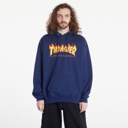 Суитшърт Thrasher Flame Logo Hoodie Navy Blue L