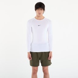 Тениска Nike Pro Men's Dri-FIT Tight Long-Sleeve Fitness Top White/ Black L