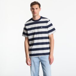 Тениска Calvin Klein Jeans Ss Easy 20S Jersey Stripe Crewneck Tee Dark Sapphire XL
