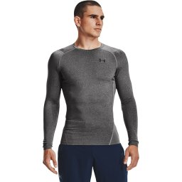 Тениска Under Armour Hg Armour Comp LS Carbon Heather/ Black XXL