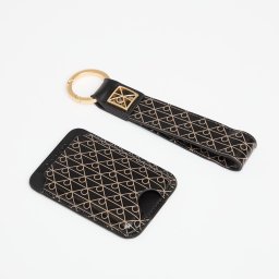 Портфейл Calvin Klein Emblem Aop Key Fob + Cardholder Black Universal