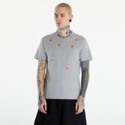 Тениска Comme des Garçons PLAY Short Sleeve Logo Print T-Shirt UNISEX Grey XS