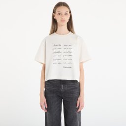 Тениска Calvin Klein Jeans Ss Cropped Boxy Grap Tee White M