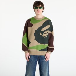 Пуловер A BATHING APE Mega Abc Camo Knit Crewneck Sweatshirt M Green L