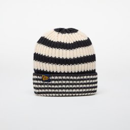 Шапка New Era Knit Medium Stripe Beanie Navy/ Light Cream Universal