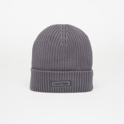 Шапка Calvin Klein Patch Chunky Rib Cot Hat Grey Universal