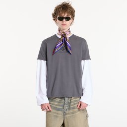 Тениска Alpha Industries Basic T-Shirt Contrast Stitch Grey Black/ Black S