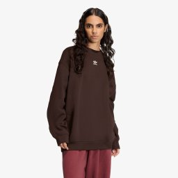Суитшърт adidas Essentials Fleece Long Oversized Crew Sweatshirt Aurora Coffee S