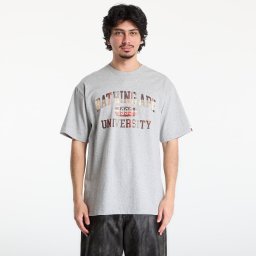 Тениска A BATHING APE Bape Check University College Logo Tee UNISEX Gray S