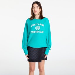 Суитшърт Sporty & Rich Varsity Crest Soft Crewneck UNISEX Spring Green L