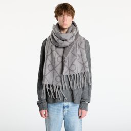 Шал Calvin Klein Emblem Aop Brushed Scarf Grey Universal
