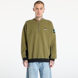 Суитшърт adidas Equipment Blocked Half-Zip Focus Olive S