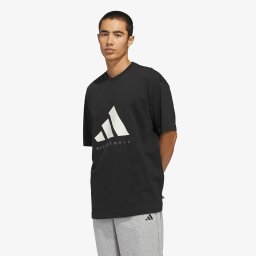 Тениска adidas Basketball T-Shirt (Gender Neutral) Black/ Off White XL