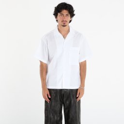 Риза Palm Angels Curved Logo Classic Shirt Ss White/ Black L