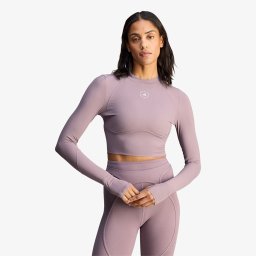adidas x Stella Mccartney Training Longsleeve Crop Legacy Purple XS