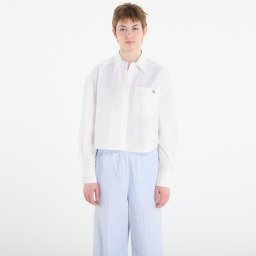 Риза Calvin Klein Jeans Cotton Poplin Cropped Shirt White S