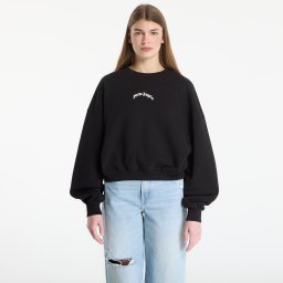 Суитшърт Palm Angels Curved Logo Loose Crop Crew Black/ Tofu S