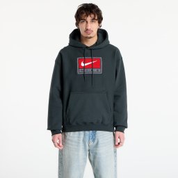 Суитшърт Nike Solo Swoosh Men's Fleece Pullover Hoodie Black Spruce/ White L