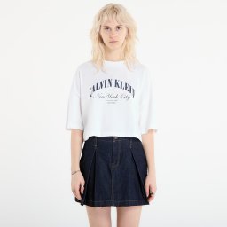 Тениска Calvin Klein Jeans Ss Cropped Boxy Heri Tee White M
