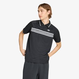 Тениска adidas Chest Stripes Slim Polo Black S