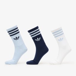 Чорапи adidas 3-Stripes Crew Socks 3 Pairs Wonder Blue/ Night Indigo/ White M