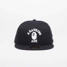 Шапка A BATHING APE Glow In The Dark College New Era 59fifty Navy L