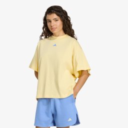 Тениска adidas 3-Stripes Studio T-Shirt Almost Yellow S