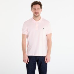 Тениска LACOSTE Short Sleeved Ribbed Collar Shirt Flamingo 4