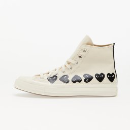 Сникърси Converse x Comme des Garcons PLAY Chuck 70 Hi Multi Heart Milk/ Black/ Egret EUR 42